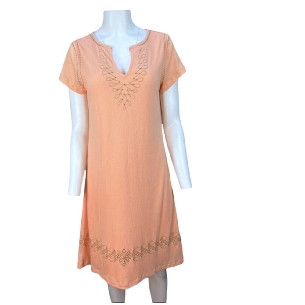 Haute Hippie Tribe Knit Dress Sequin Embellishments Peach Size Medium